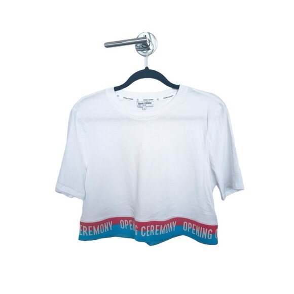Opening Ceremony Graphic Print Crew Neck Crop Top - Picture 1 of 12